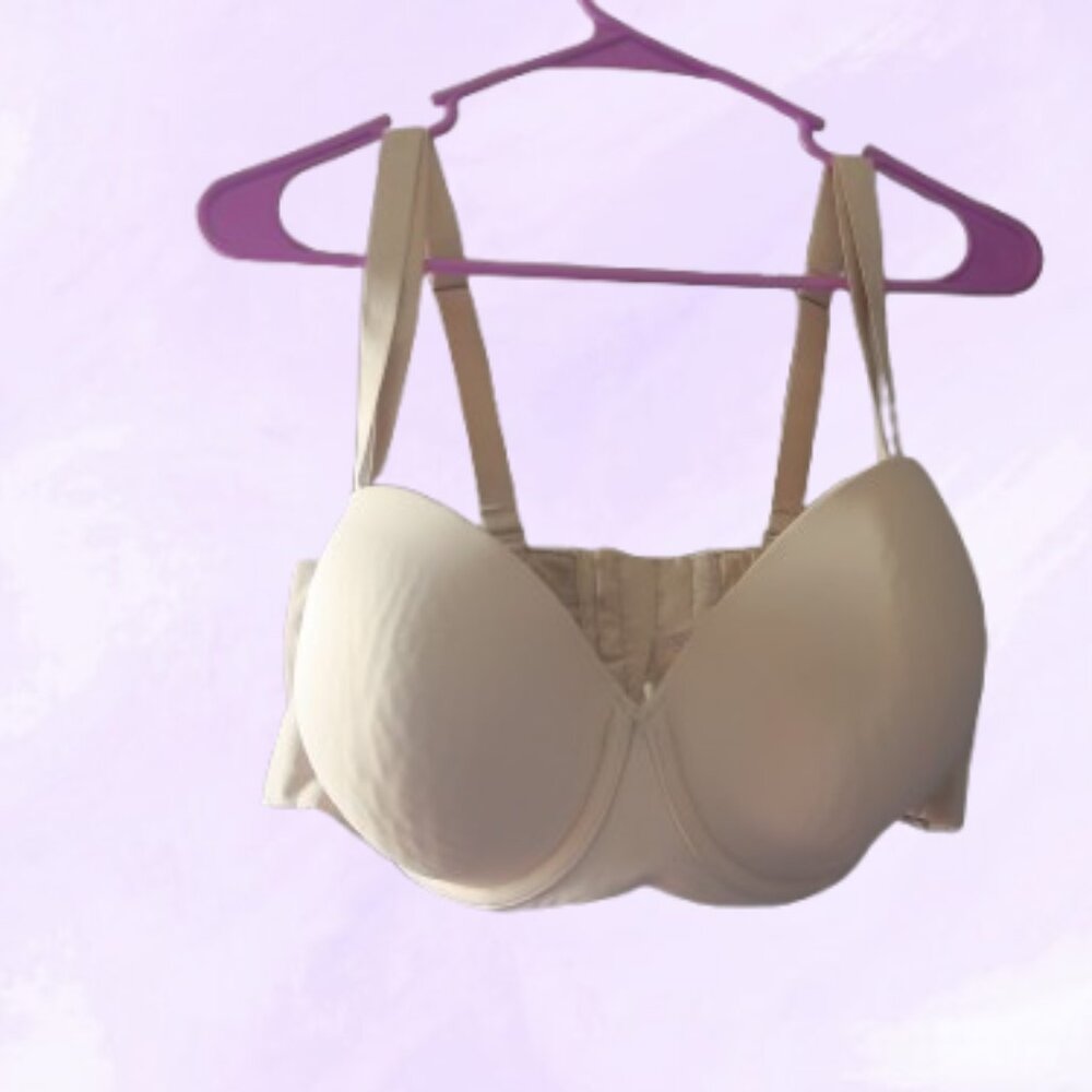 Cacique by Lane Bryant lightweight multiway strapless bra in tan size 42DD